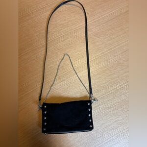 Brownie Black Suede Purse